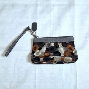 Coach Soho Snaphead Multicolor Gray Trim Small Wristlet